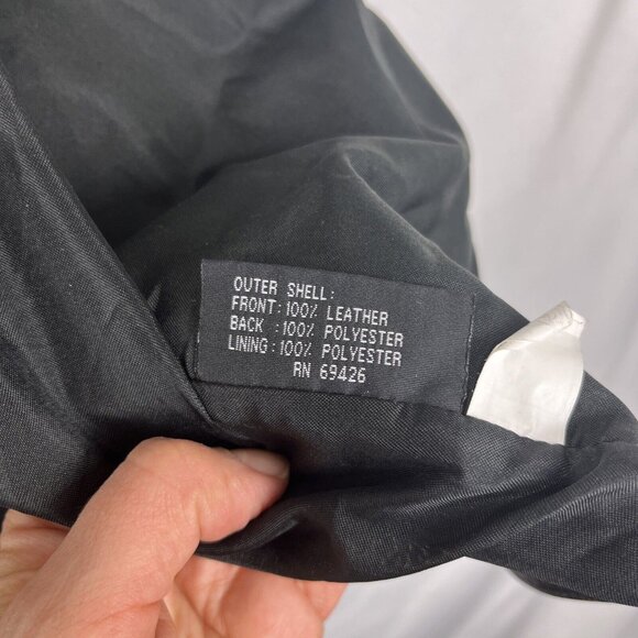 Wilson Black Leather Biker Moto Vest Mens Size S - Picture 4 of 9